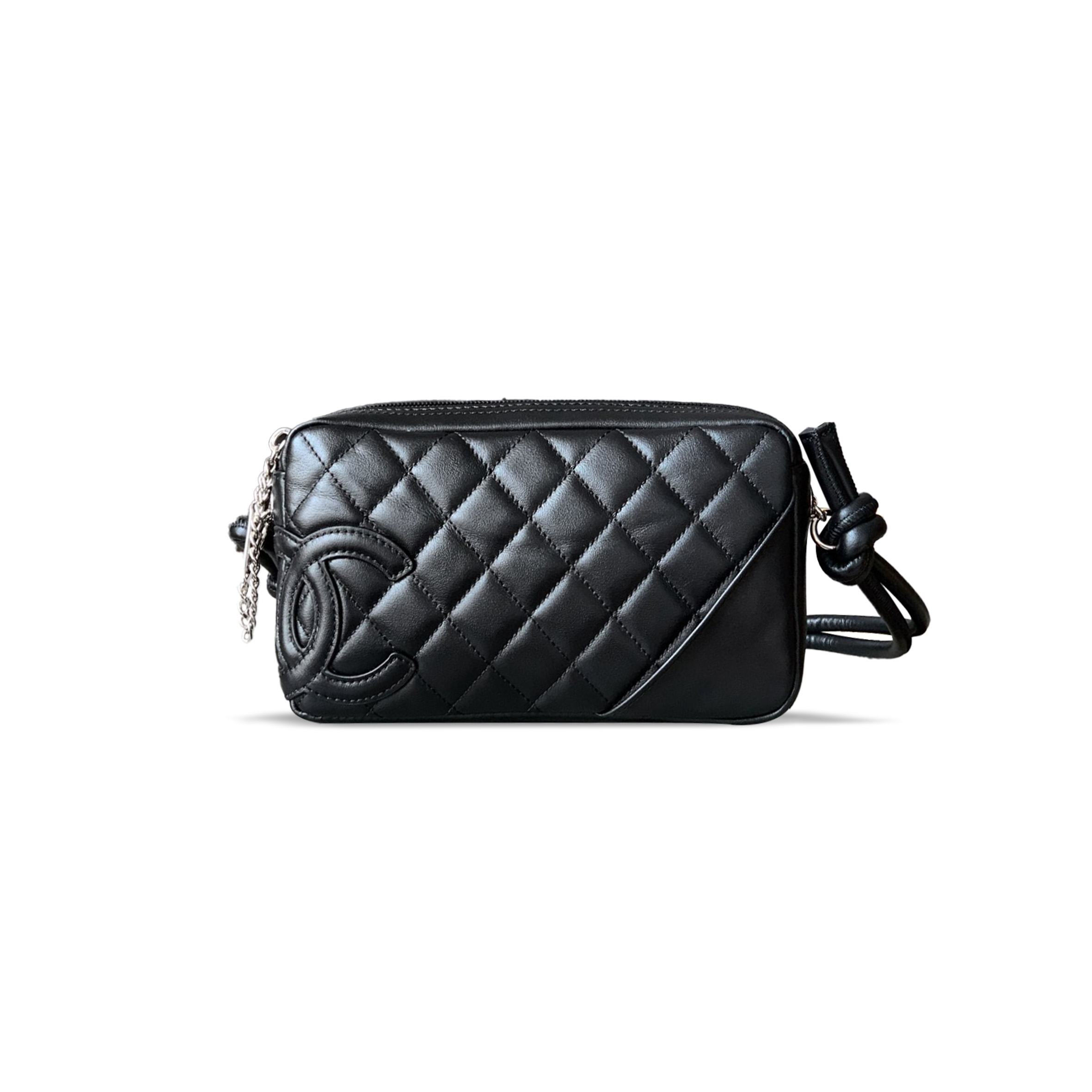 CHANEL CAMBON POCHETTE QUILTED LEATHER 11893953 (20*12*3cm)